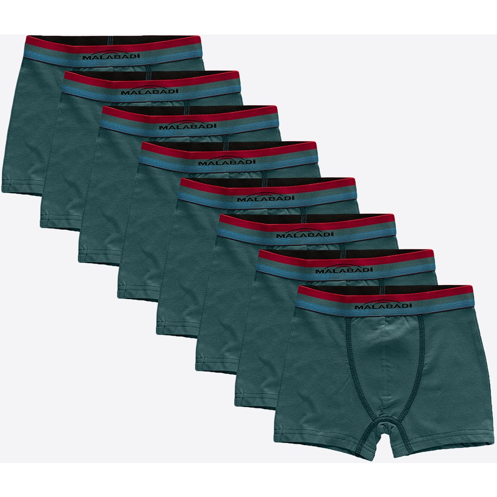 Malabadi Erkek Çocuk Yeşil 8 Li Pamuk Elastan Boxer 8M208 Erkek Çocuk Boxer Fiyatı