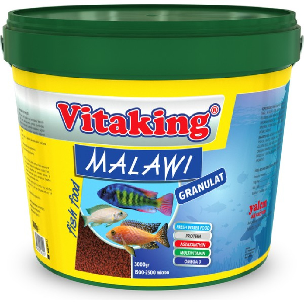 Malawi Protein Granül 3kg Kova Akvaryum Balık Yemi Evcil Hayvan Ürünleri Fiyatı