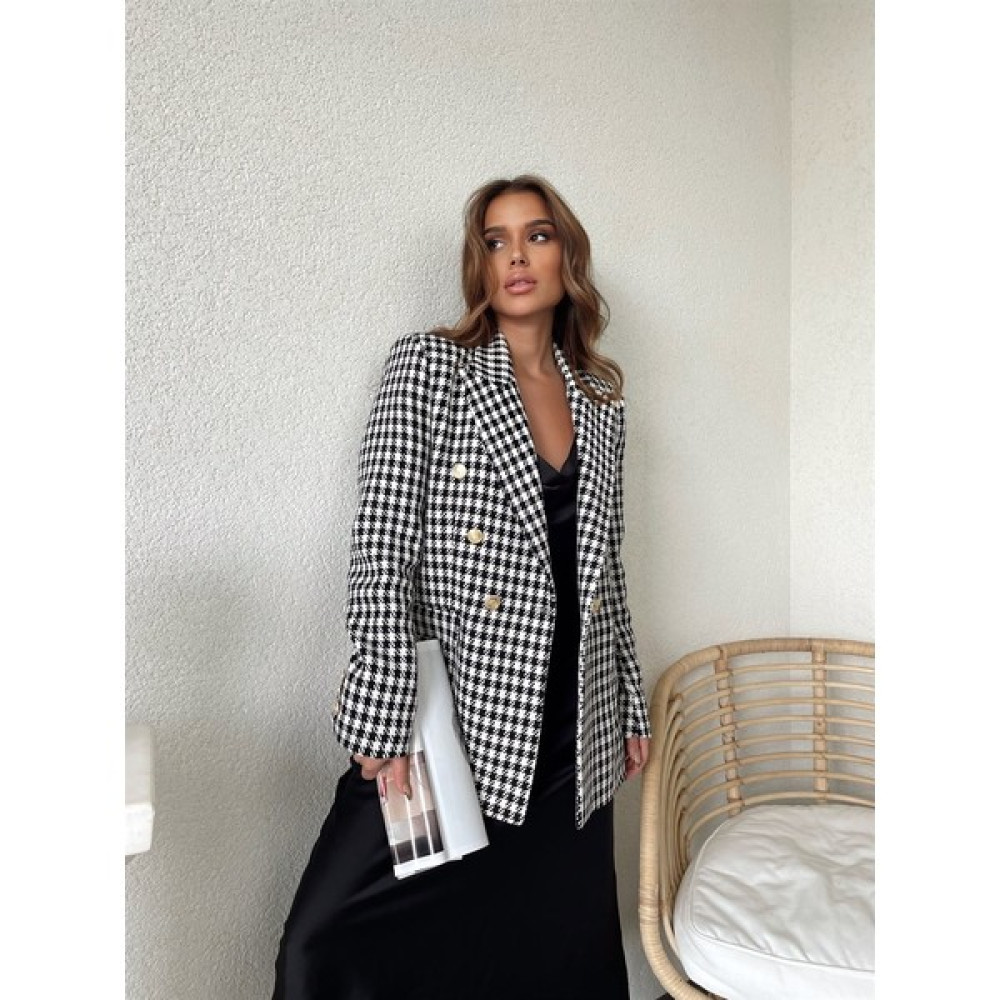 Maldia Kadın Kazayağı Kruvaze Tüvit Blazer Ceket Bayan Ceket Fiyatı