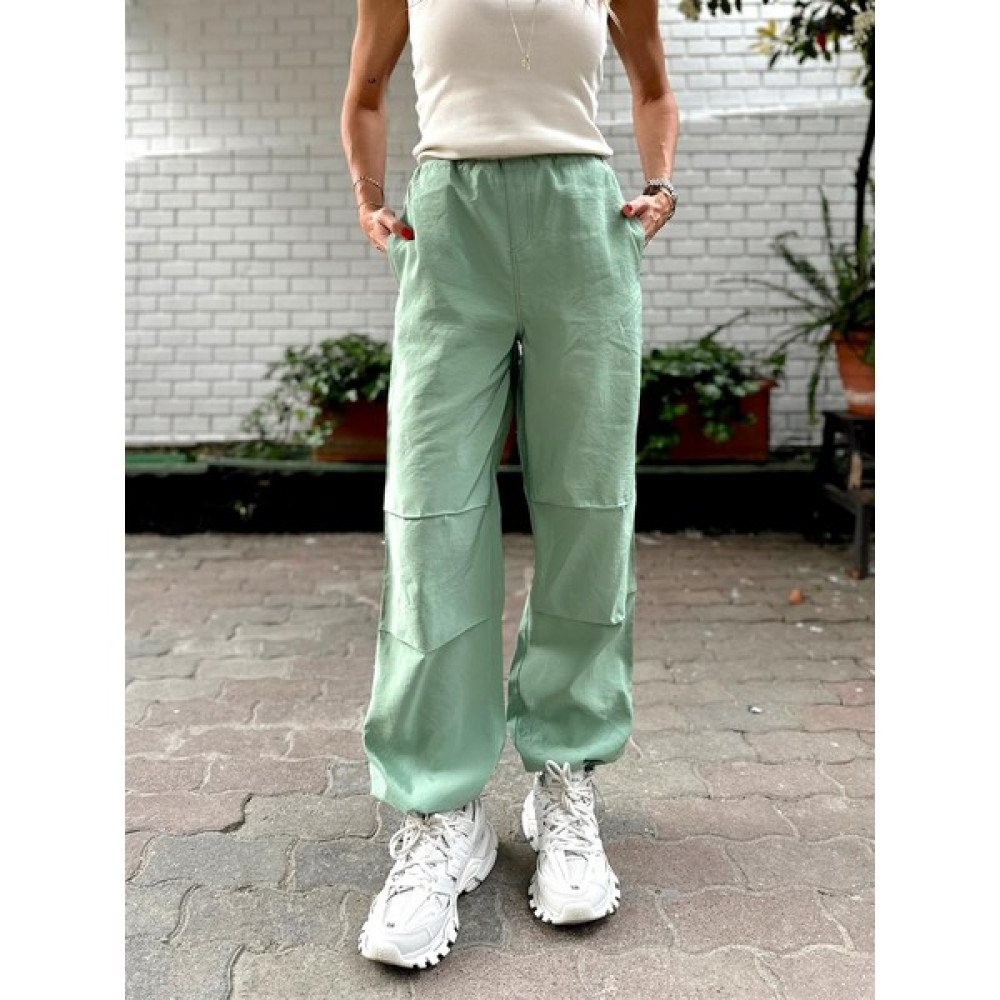 Maldia Shop Kadın Ayarlanabilir Paraşüt Yeşil Pantolon Kadın Pantolon Fiyatı