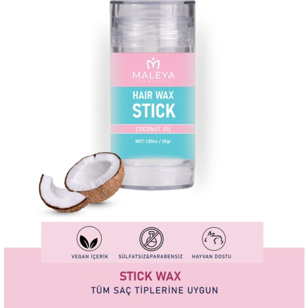 Maleya Hair Stick Wax 30 gr - Saç Şekillendirici Stick - Saç Sabitleyici Saç Şekillendirici Krem Fiyatı