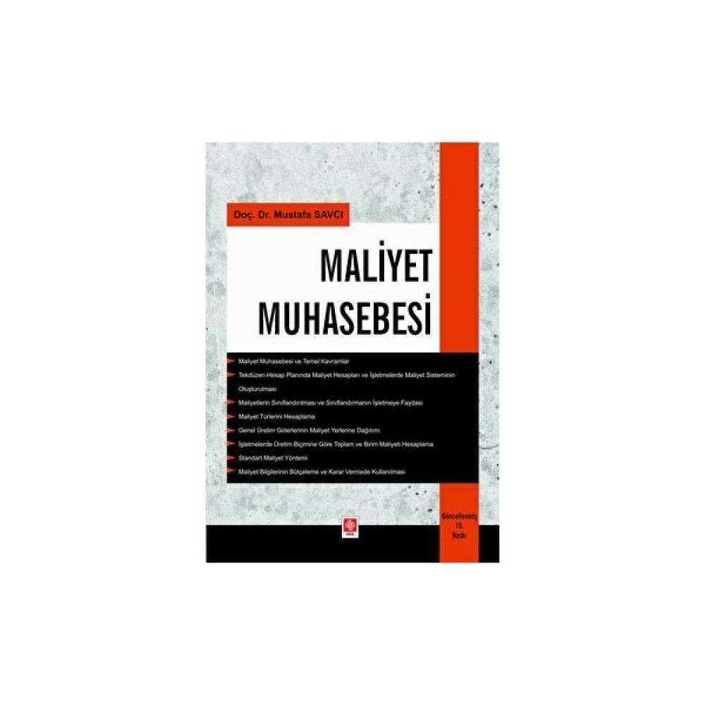 Maliyet Muhasebesi - Mustafa Savcı Muhasebe Finans Kitapları Fiyatı