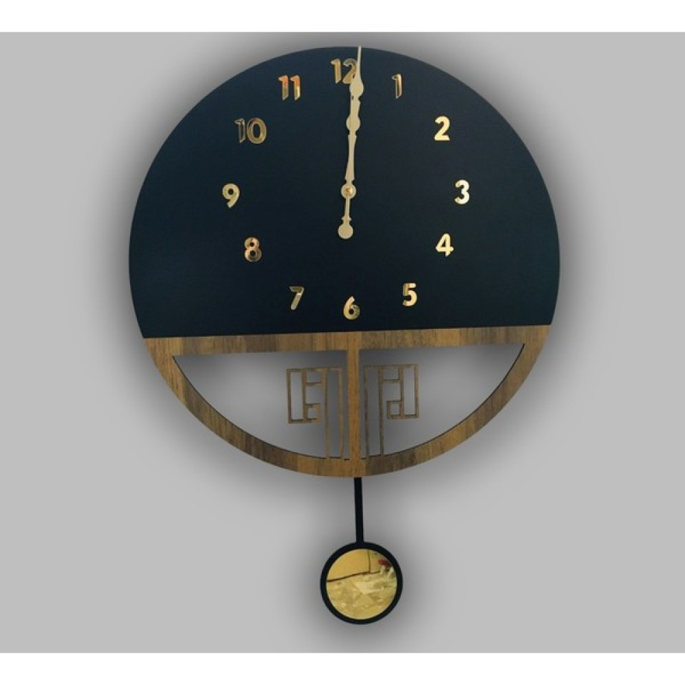 Mallbudur Siyah Sarkaçlı Ahşap Duvar Saati sarkaçlı Saat Duvar Saati Wooden Wall Clock Dekoratif Saat Fiyatı