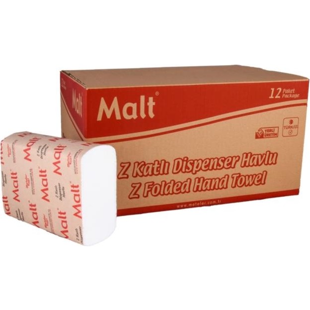 Malt Kağıt Havlu Z Katlı 20 x 22cm 12 x 120'li Kağıt Havlu Fiyatı