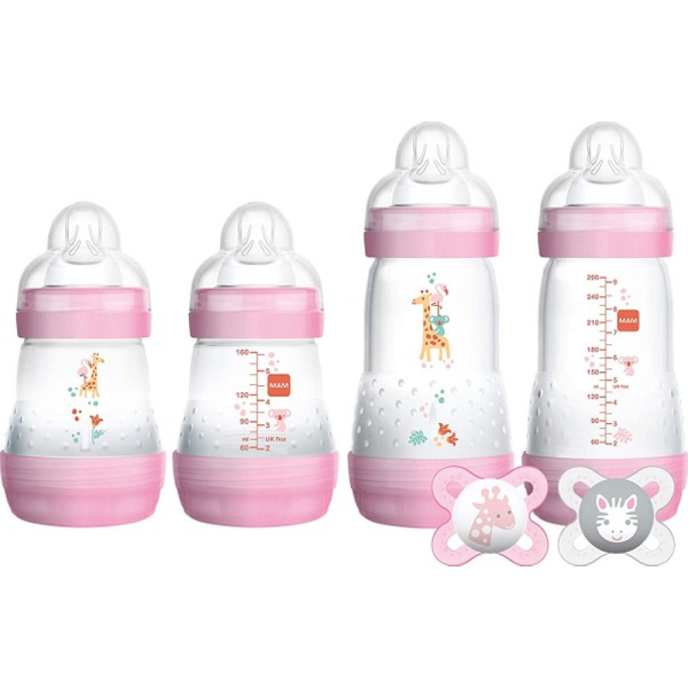 Mam 6'lı 150 ml / 270 ml Yenidoğan Bebekler İçin Antikolik Biberon Seti - Çok Renkli (Yurt Dışından) - Pembe Biberon Fiyatı