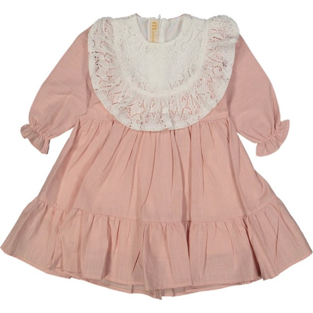 Mama And Miel Kız Bebek Elbise Kız Çocuk Elbise Yakası Dantelli Vintage Keten Elbise Doğumgünü Bayramlık Elbise Kız Çocuk Elbise Fiyatı