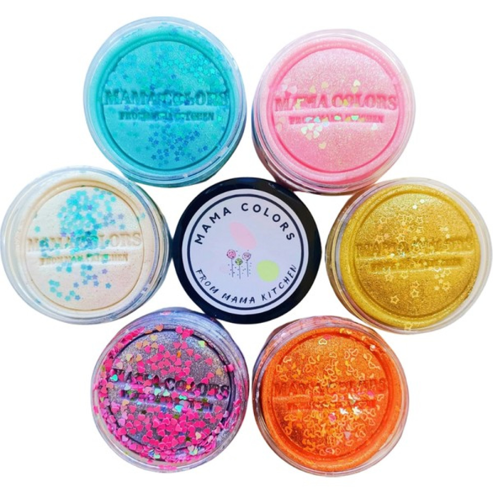 Mama Colors Doğal Oyun Hamuru Işıltılı(SİMLİ VE PULLU) Pastel Serisi Eğitici Oyuncak Fiyatı