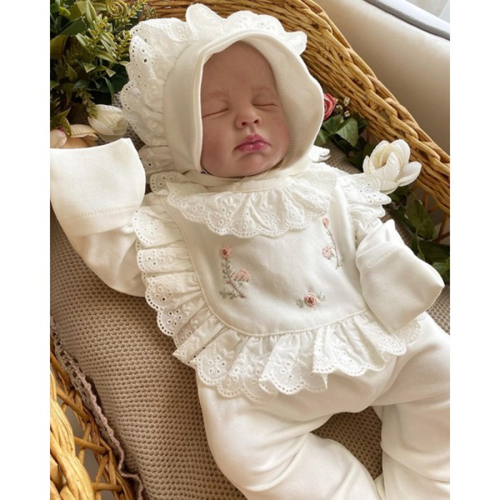 Mama Miel Baby Fistolu Dal Çiçekli Yenidoğan Tulum ve Şapkas Bebek Hastane Çıkışı Fiyatı