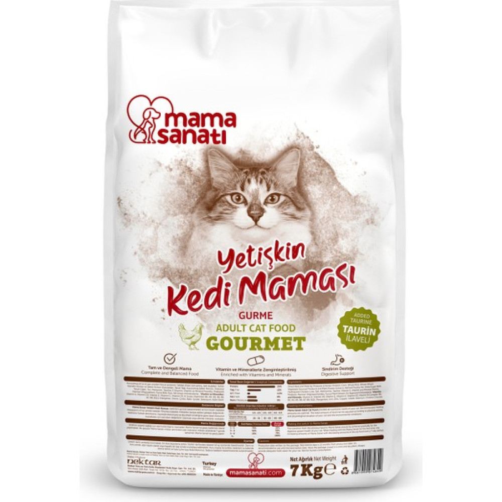 Mama Sanatı Gurme Yetişkin Kedi Maması 7 kg - 1 Evcil Hayvan Ürünleri Fiyatı