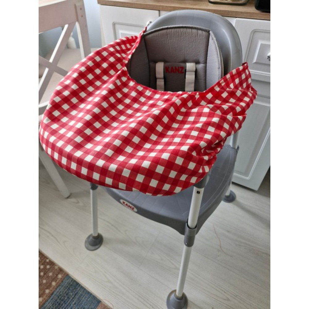 Mama Sandalyesi Örtüsü & Kılıfı Pötikare Kırmızı Mama Sandalyesi Fiyatı