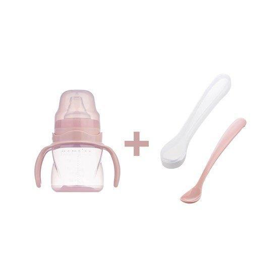 Mamajoo 160 ml Powder Pink Kulplu Eğitici Bardak