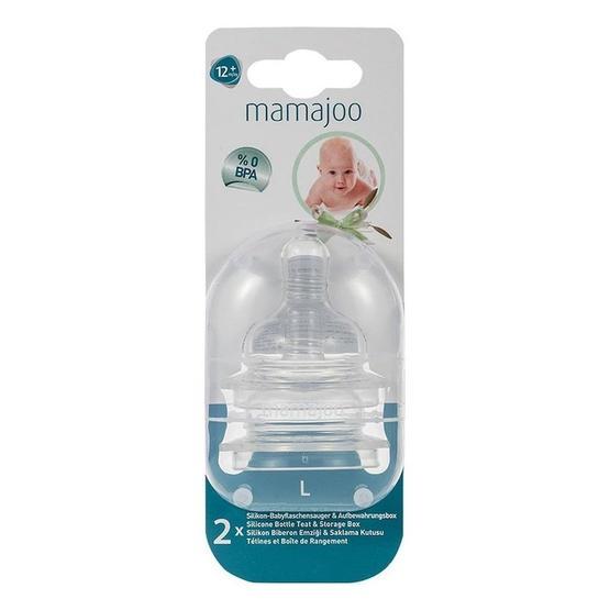 Mamajoo 2'li 12 Ay Silikon Biberon Emziği