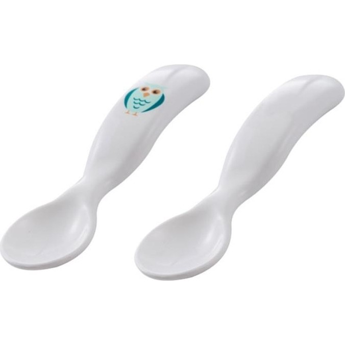 Mamajoo Ergonomik Beslenme Kaşık Seti Beyaz & Baykuş, 6 Ay+ İkili - Baykuş Mama Seti Fiyatı