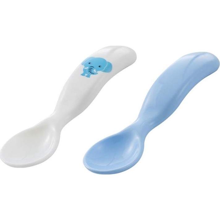 Mamajoo Ergonomik Beslenme Kaşık Seti Mavi & Fil, 6 Ay+ İkili - Mavi Fil Mama Seti Fiyatı