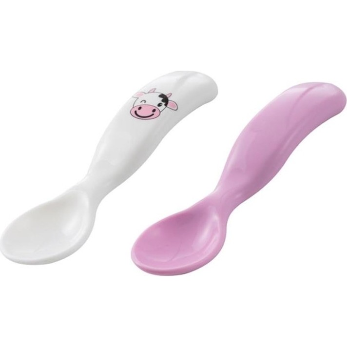 Mamajoo Ergonomik Beslenme Kaşık Seti Pembe & İnek, 6 Ay+ İkili - Pembe İnek Mama Seti Fiyatı