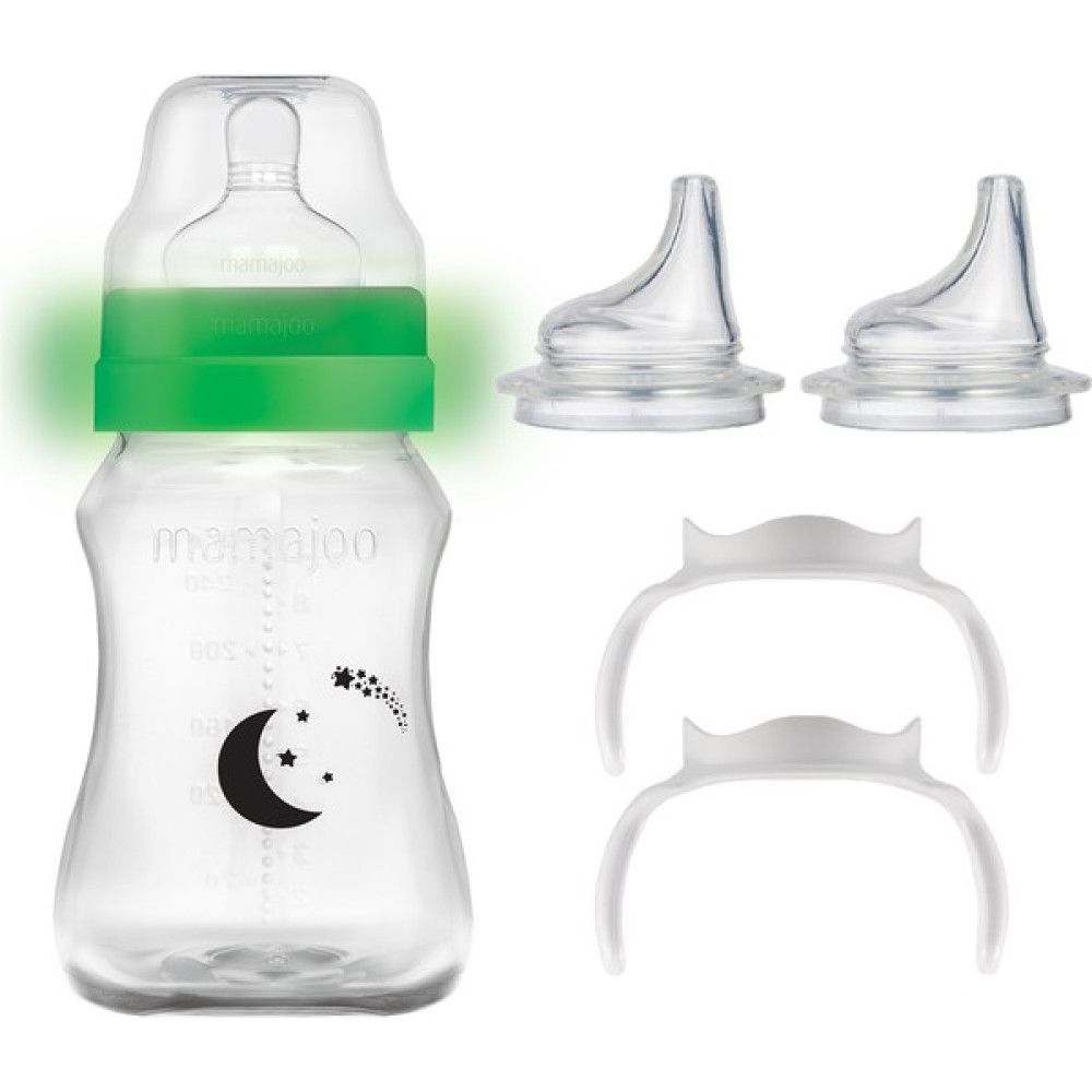 Mamajoo Gece & Gündüz Biberonu 270 ml & Eğitici Bardak Kulbu & Yedek Ikili Bardak Ucu - Beyaz Biberon Fiyatı