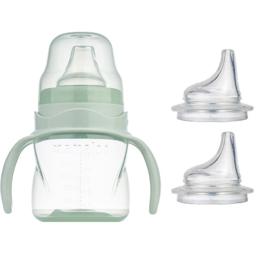 Mamajoo Kulplu Eğitici Bardak 160 ml & Yedek Ikili Bardak Ucu / Powder Green - Yeşil Biberon Fiyatı