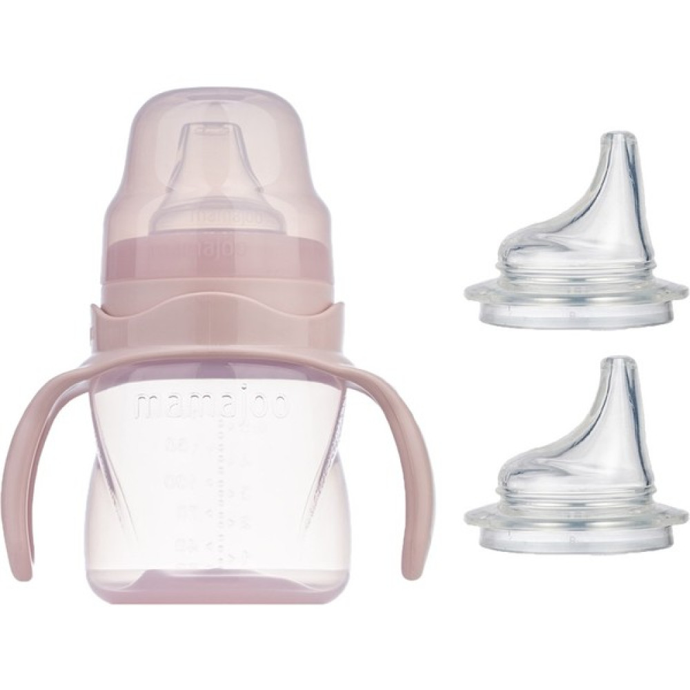 Mamajoo Kulplu Eğitici Bardak 160 ml & Yedek Ikili Bardak Ucu / Powder Pink - Açık Pembe Biberon Fiyatı