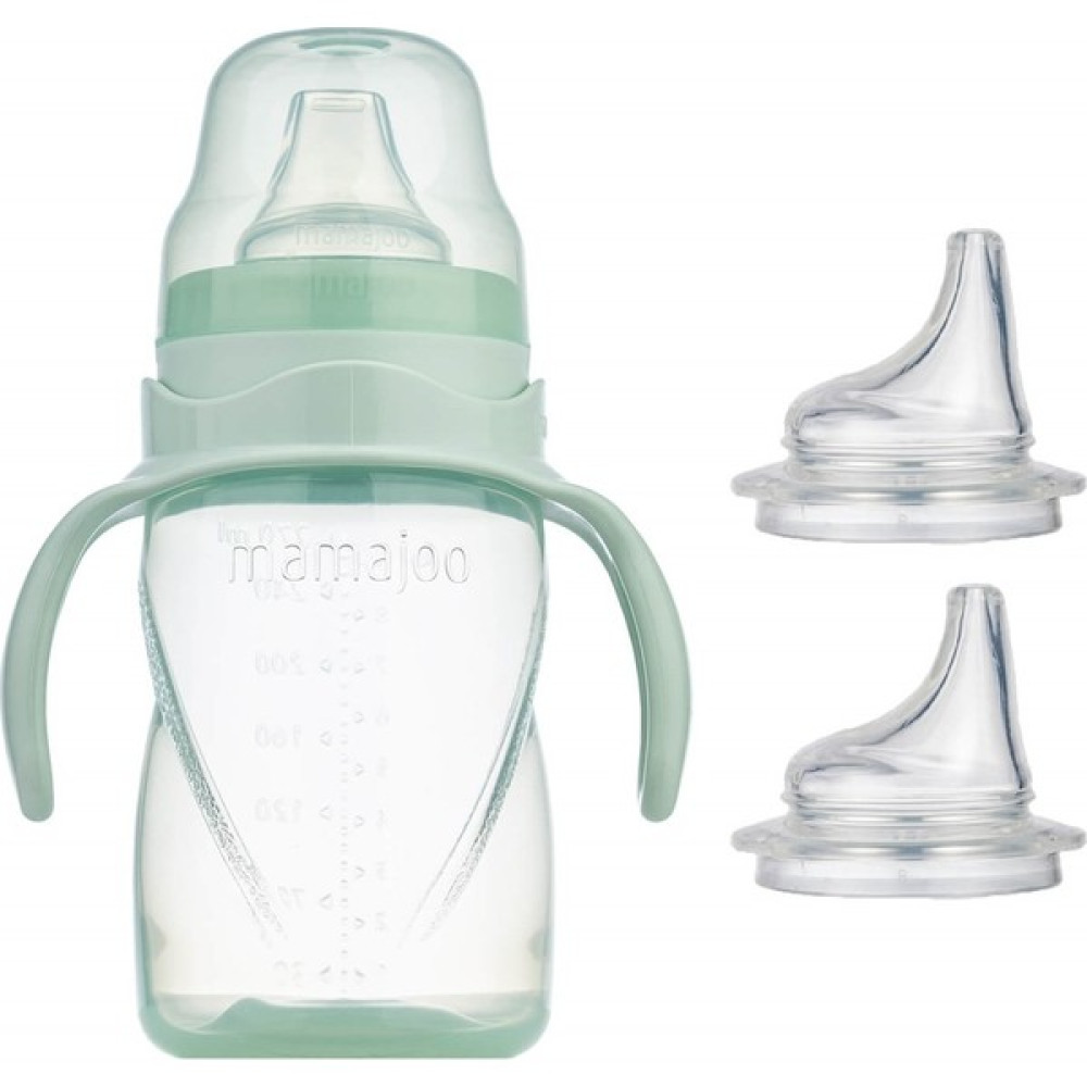 Mamajoo Kulplu Eğitici Bardak 270 ml & Yedek Ikili Bardak Ucu / Powder Green Biberon Fiyatı