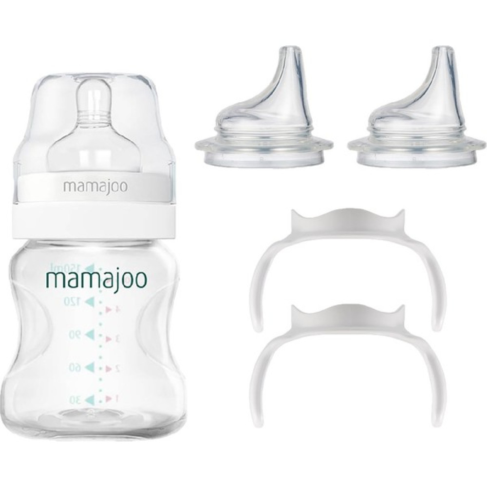 Mamajoo Silver Biberon 150 ml & Eğitici Bardak Kulbu & Yedek Ikili Bardak Ucu - Beyaz Biberon Fiyatı