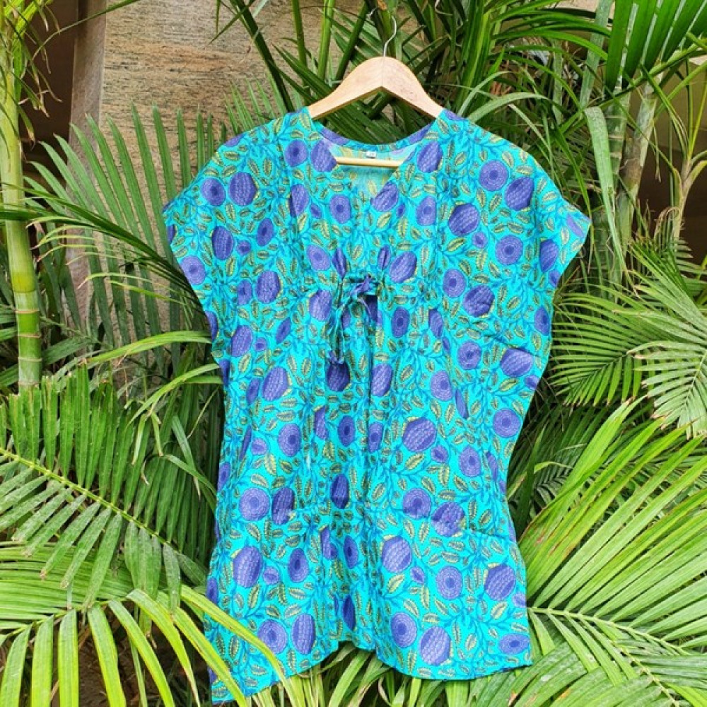Mamaped Turkındıa Turkuaz / Mavi Kaftan Elbise Pareo (8-10 Yaş)- Kız Çocuk Kız Çocuk Elbise Fiyatı
