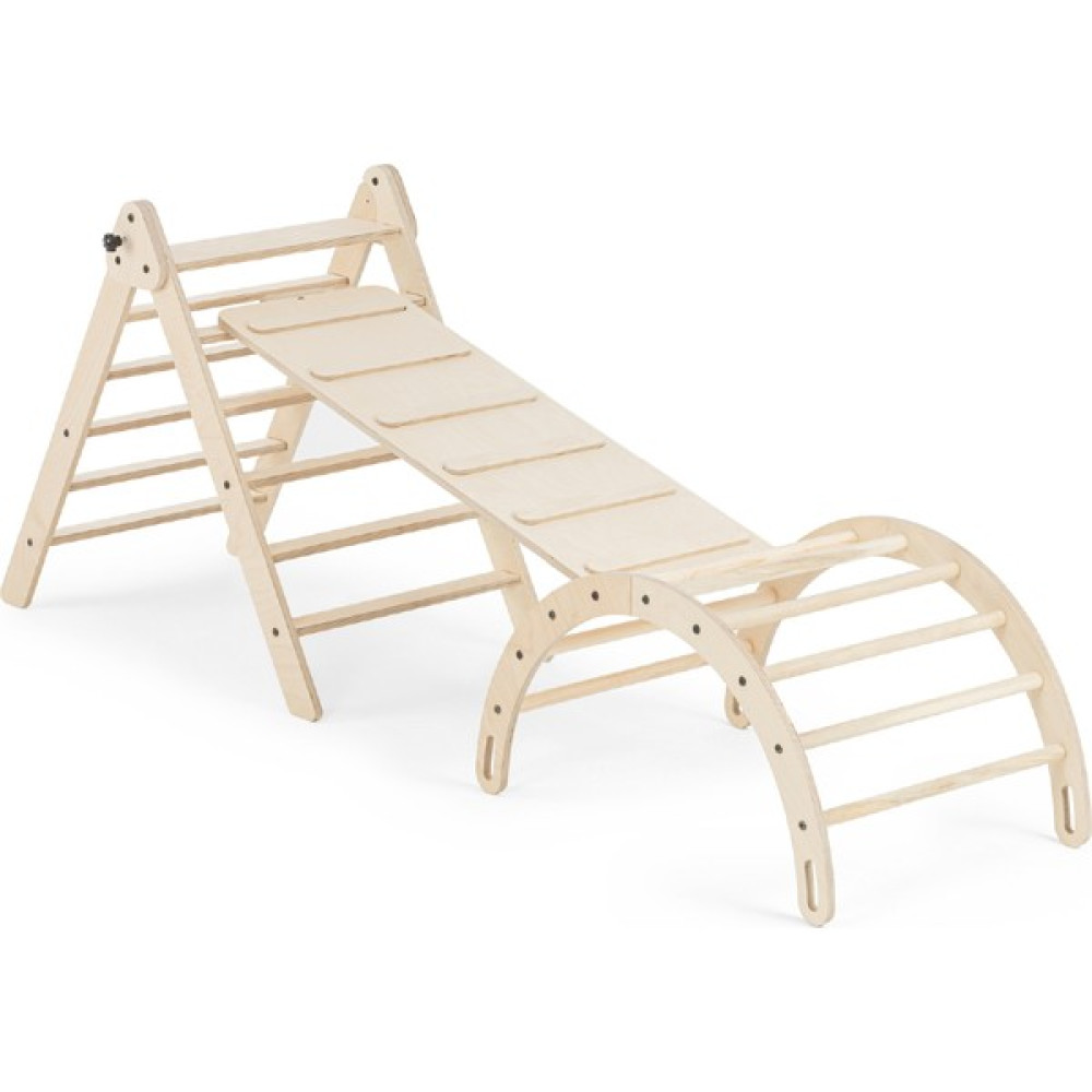 Mamatoyz 18 Pikko Pikler + Slide & Climb Pikler + Kaydırak ve Tırmanma + Arc C Rocker + C Yay - Ahşap Eğitici Oyuncak Fiyatı