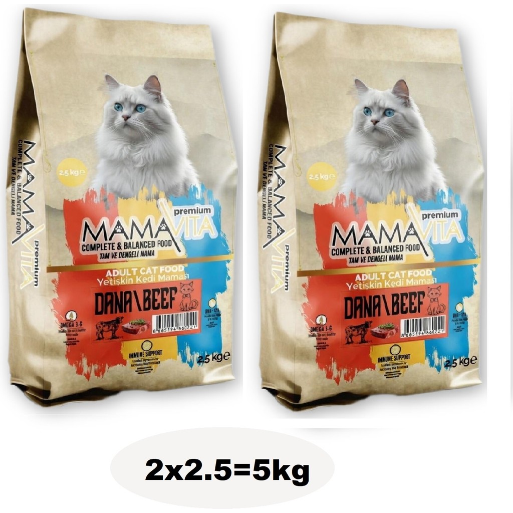 Mamavita Biftekli Yetişkin Kedi Kuru Maması 5kg (2x2.5) - 2 Evcil Hayvan Ürünleri Fiyatı