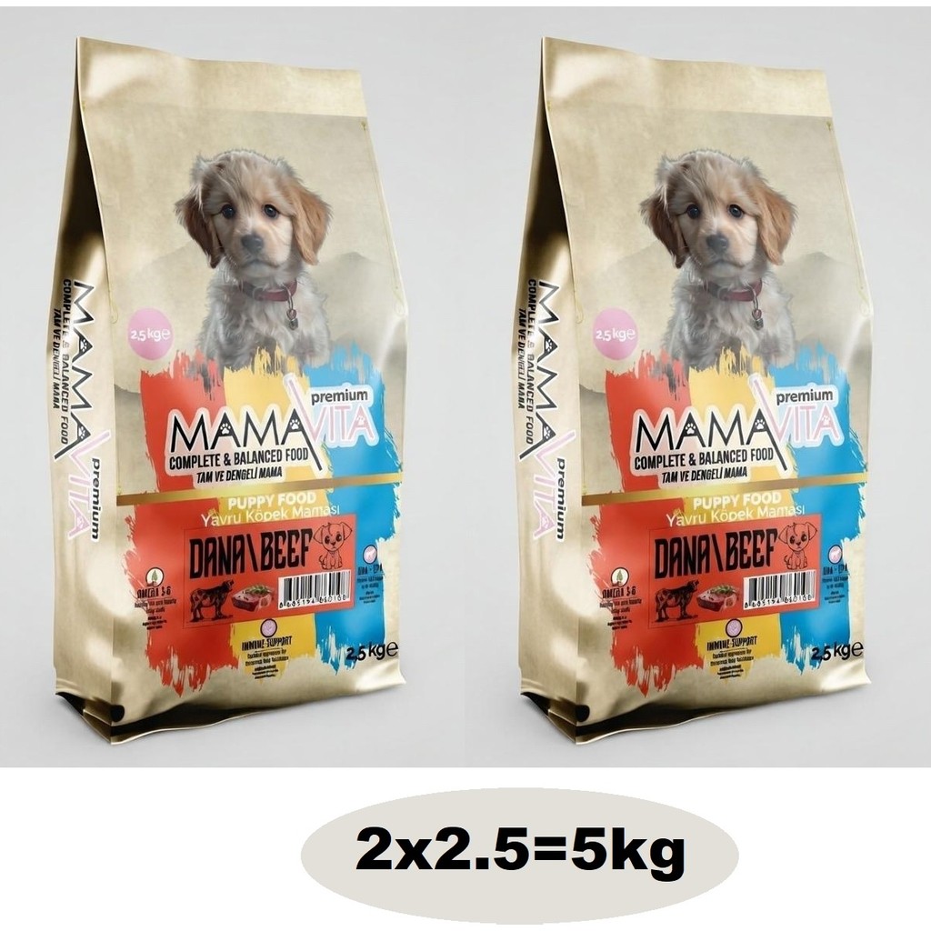 Mamavita Dana Etli Yavru Kuru Köpek Maması 5kg (2x2.5) - 2 Evcil Hayvan Ürünleri Fiyatı