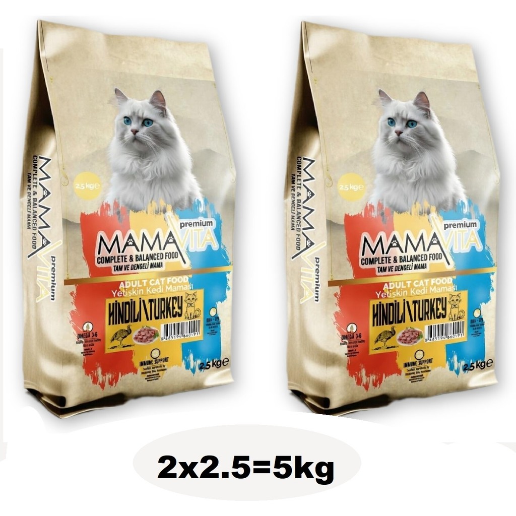 Mamavita Hindi Eti Yetişkin Kedi Kuru Maması 5kg(2x2.5) - 2 Evcil Hayvan Ürünleri Fiyatı