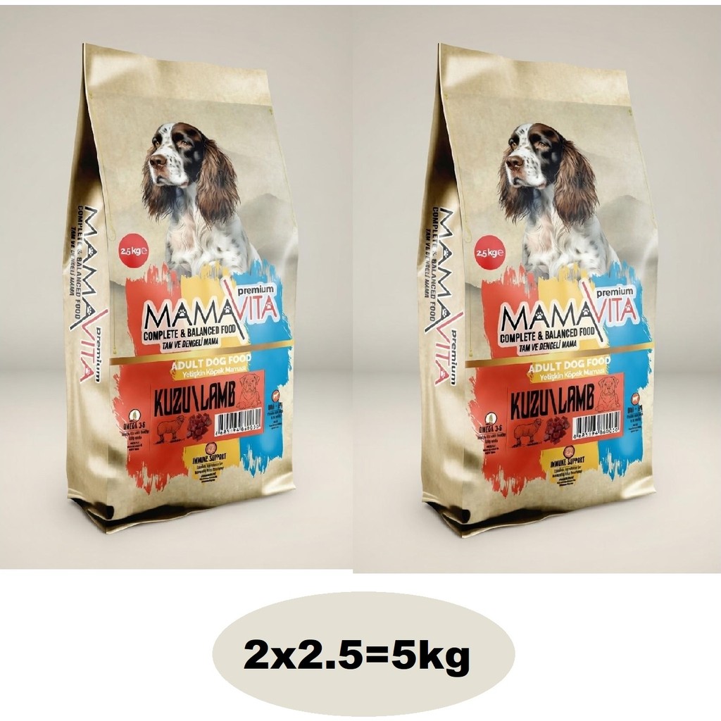 Mamavita Kuzu Etli Yetişkin Kuru Köpek Maması 5kg (2.5x2) - 2 Evcil Hayvan Ürünleri Fiyatı