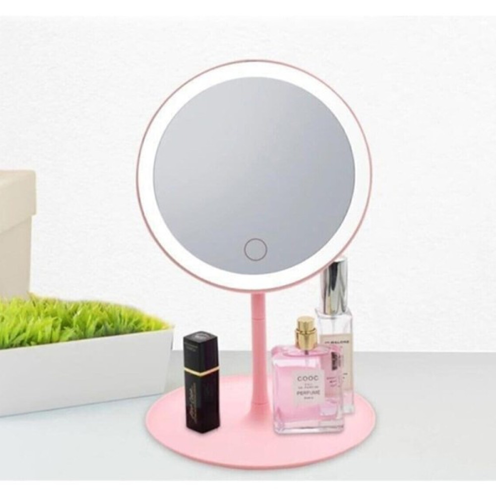 Mamma Beauty 5 Yanarlı LED Işıklı Şarjlı Masa Üstü Makyaj Aynası - Pembe Ayna Fiyatı