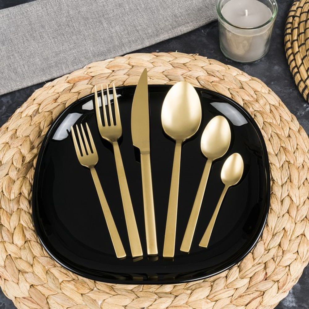 Mamma Lotus Mat Gold 72 Parça 12 Kişilik Çatal Kaşık Bıçak Takımı 18/10 - 4 mm Oto Boyaları Fiyatı