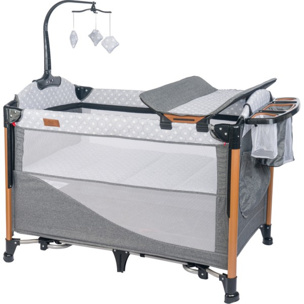 Mamma Luxury Alüminyum Anne Yanı Organizerli Dönenceli Park Yatak Beşik 70 x 110 Cm. - 70 x 110 cm - Gri Oto Boyaları Fiyatı