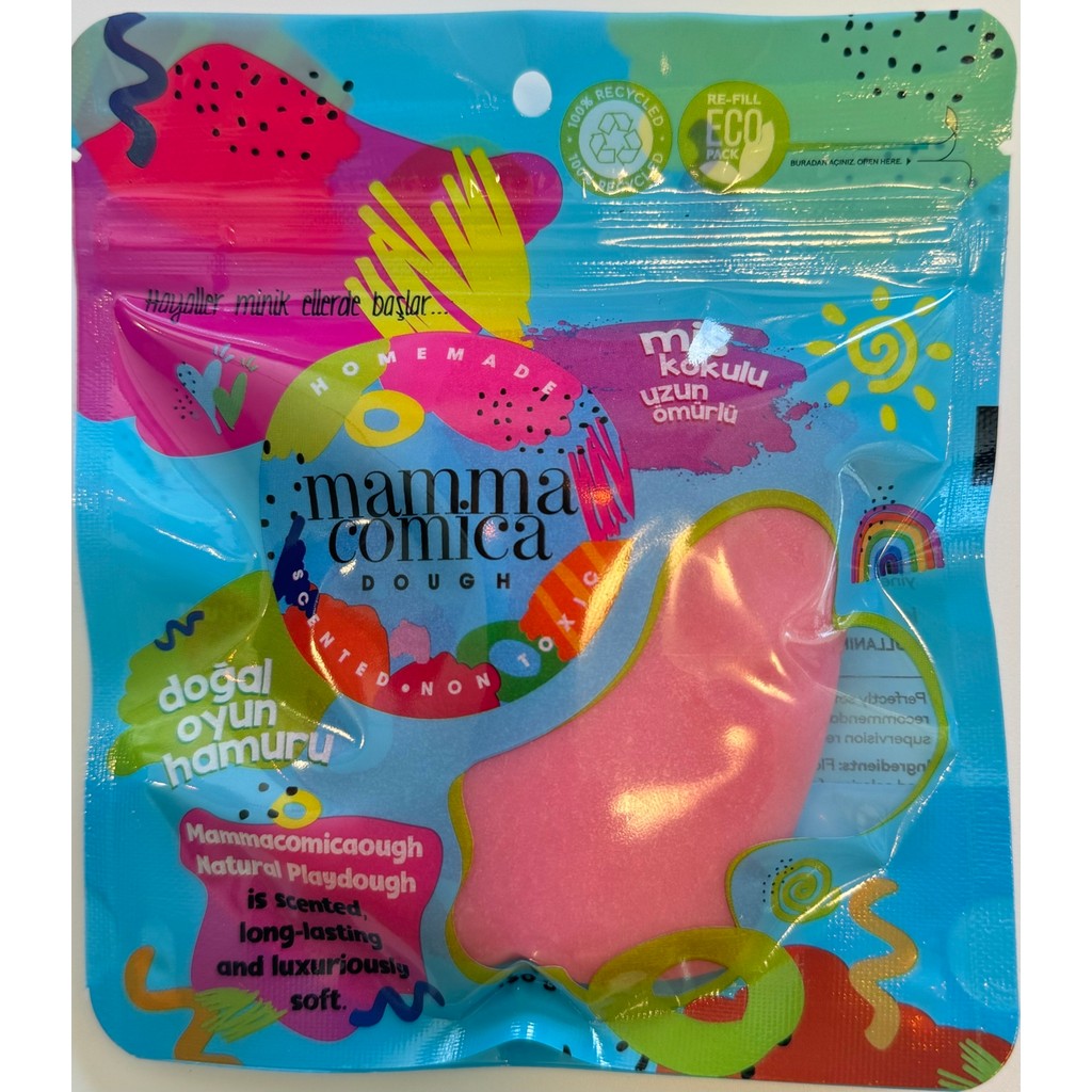 Mammacomica Dough Doğal Oyun Hamuru - Eco/ Friendly Paket 130GR - Açık Pembe Oyun Hamuru & Kil Fiyatı