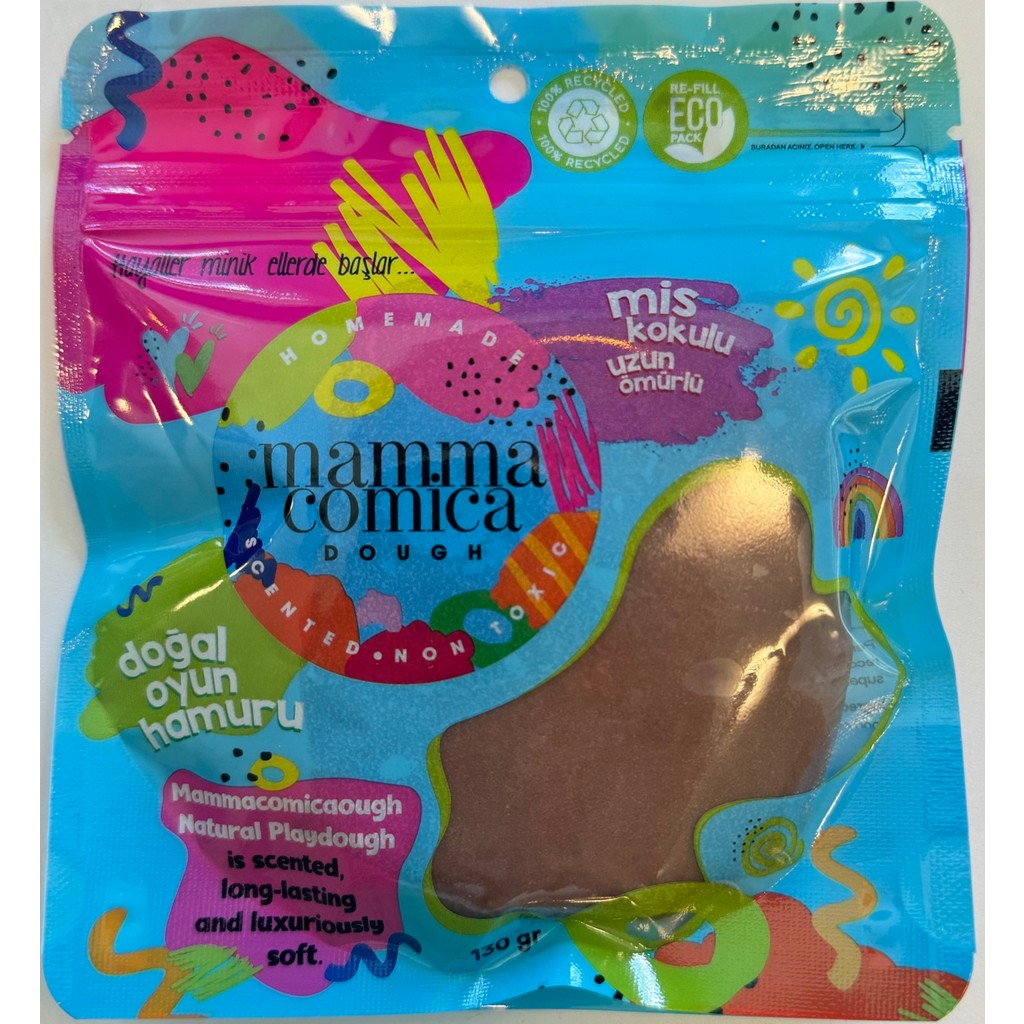 Mammacomica Dough Doğal Oyun Hamuru - Eco/ Friendly Paket 130GR - Kahverengi Oyun Hamuru & Kil Fiyatı