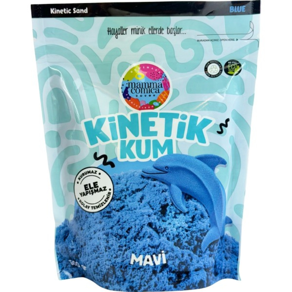 Mammacomica Dough Mavi Kinetik Kum - 500 gr Eğitici Oyuncak Fiyatı
