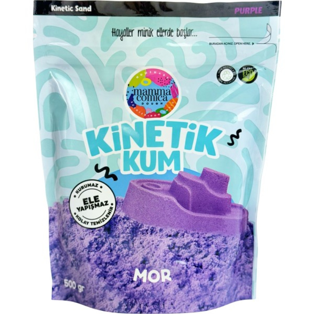 Mammacomica Dough Mor Kinetik Kum - 500 gr Eğitici Oyuncak Fiyatı