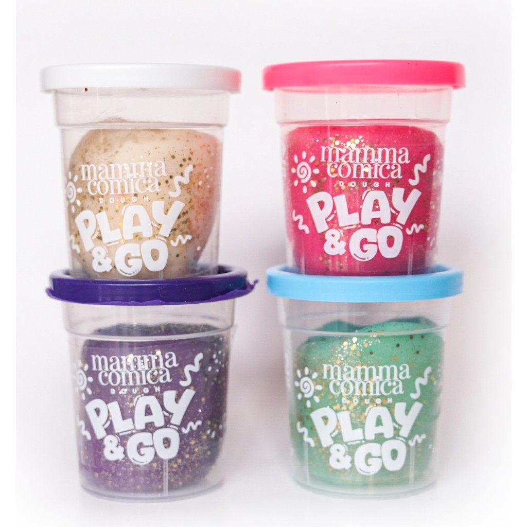 MammaComica Dough Play & Go 4 Lü Doğal Simli Oyun Hamuru Seti (4 Renk x 65 Gr) Oyun Hamuru & Kil Fiyatı