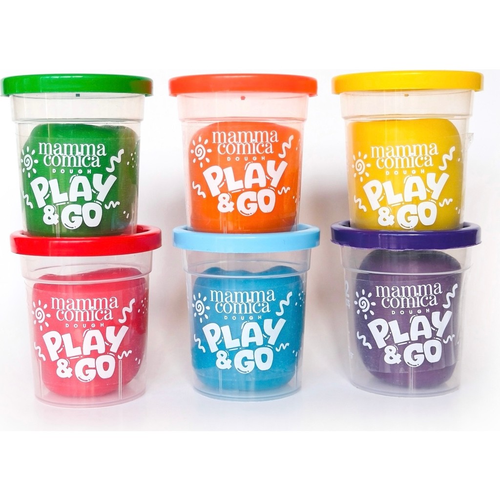 MammaComica Dough Play & Go 6 Lı Doğal Oyun Hamuru Seti (6 Renk x 75 Gr) Oyun Hamuru & Kil Fiyatı