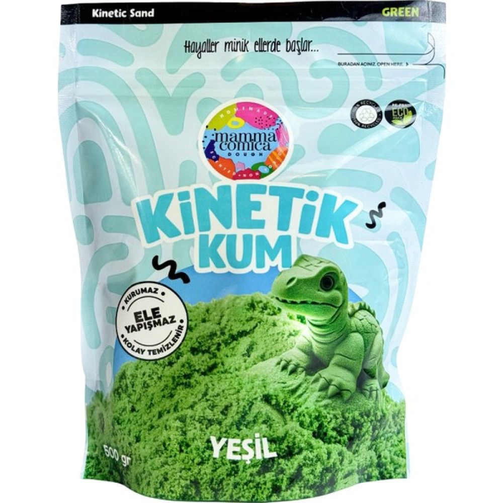 Mammacomica Dough Yeşil Kinetik Kum - 500 gr Eğitici Oyuncak Fiyatı