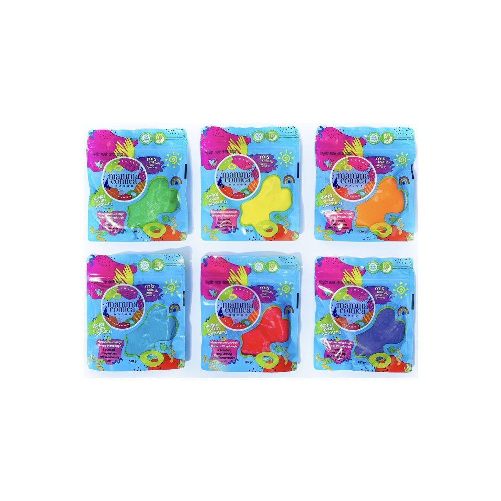 MammacomicaDough Doğal Oyun Hamuru 6lı Set Eco-friendly Package (6*130GR) Oyuncak Fiyatı
