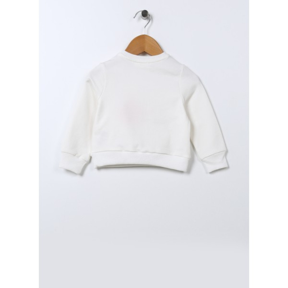 Mammaramma Baskılı Bebek Ekru Sweatshirt 22FWG-11 Bayan Sweatshirt Fiyatı