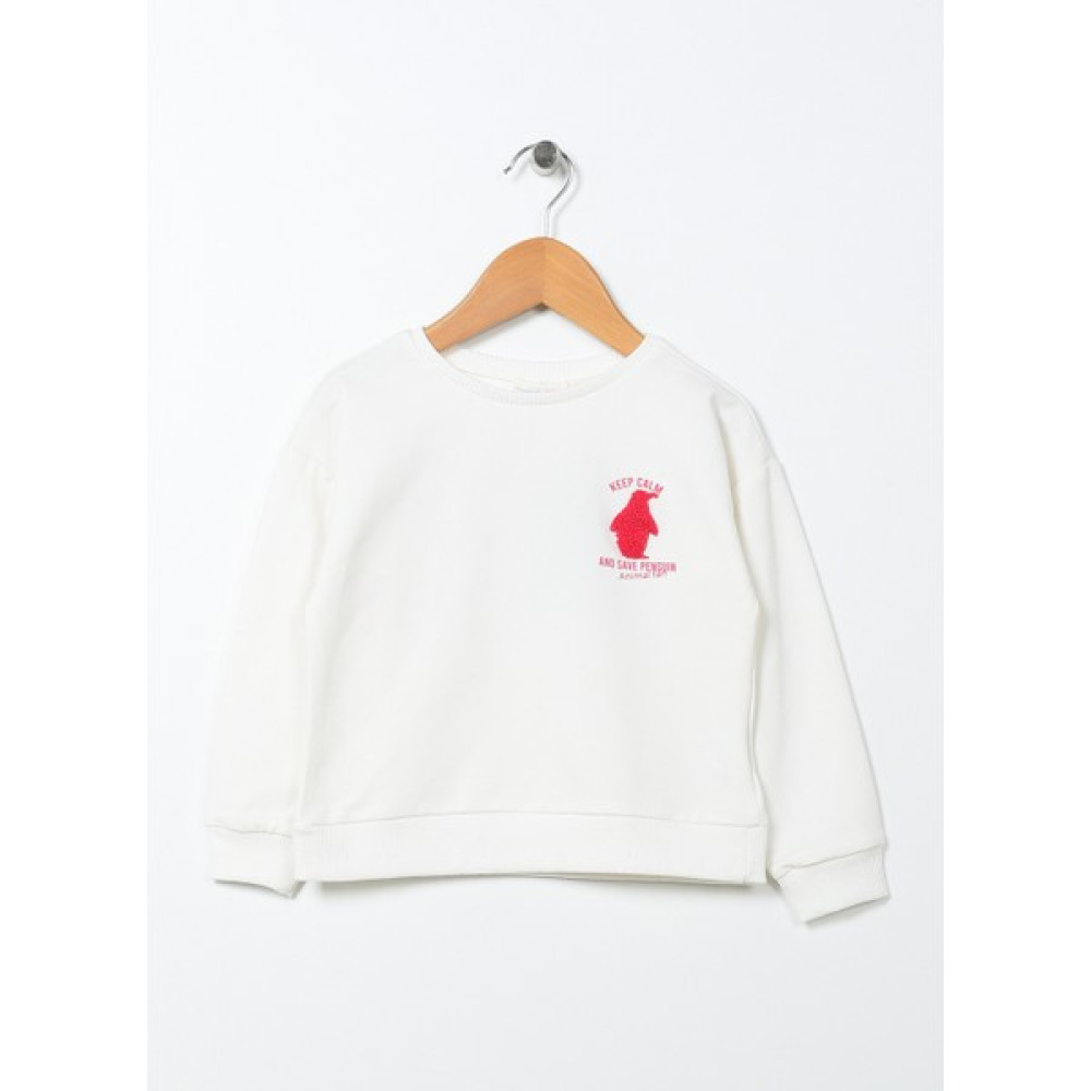 Mammaramma Baskılı Bebek Ekru Sweatshirt 22FWG-57 Bayan Sweatshirt Fiyatı