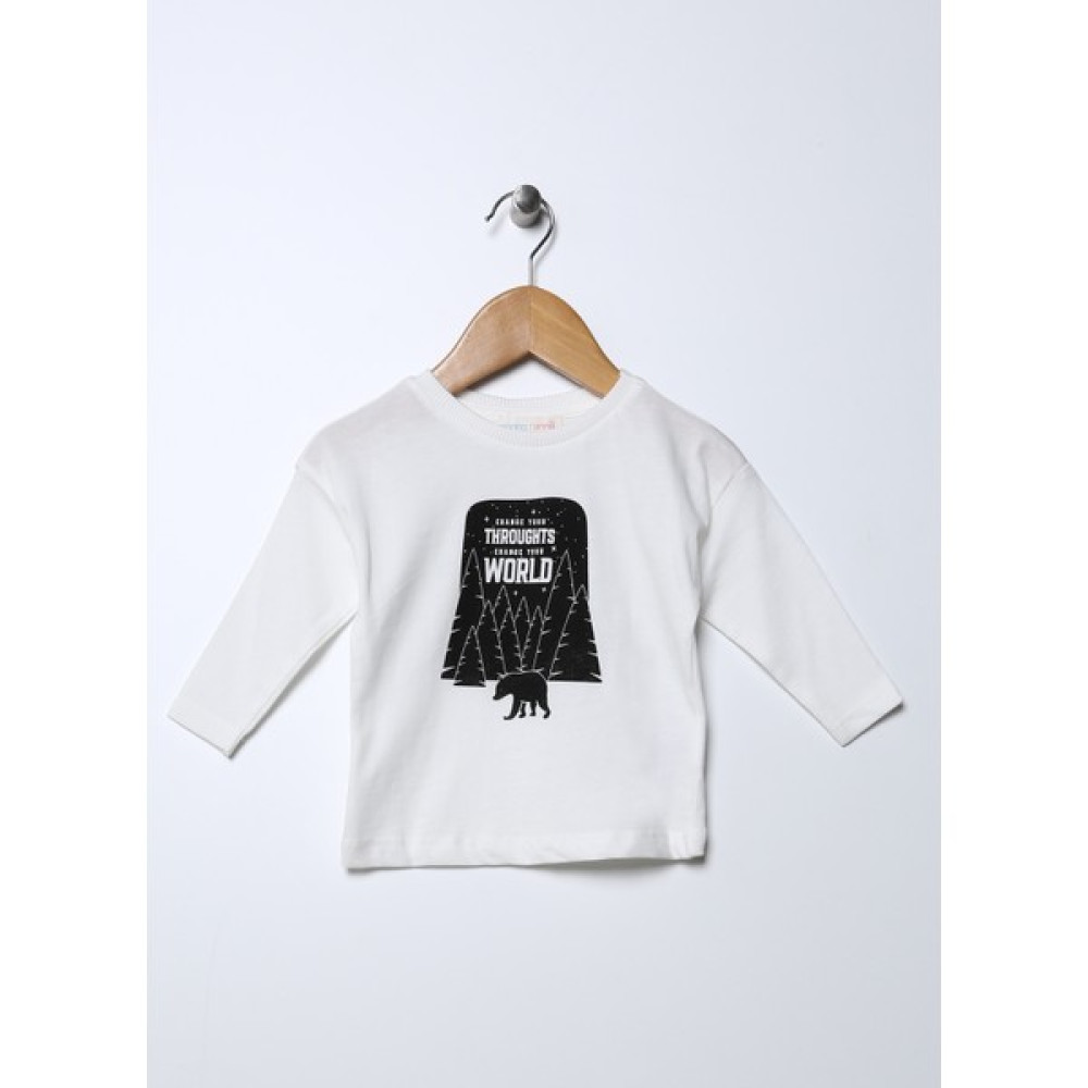 Mammaramma Baskılı Ekru Bebek T-Shirt 22FWB-24 Erkek T-shirt Fiyatı
