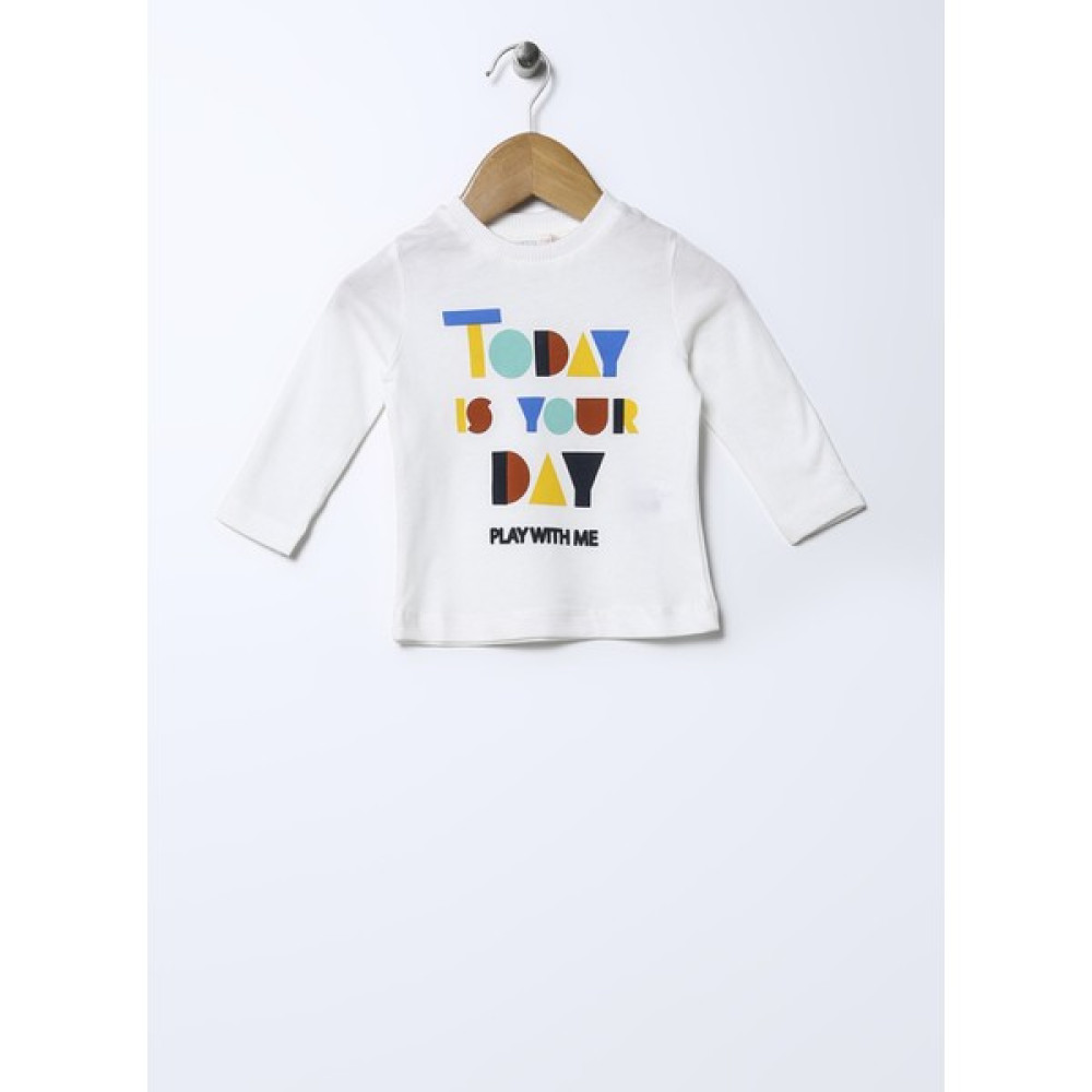Mammaramma Baskılı Ekru Bebek T-Shirt 22FWB-25 Erkek T-shirt Fiyatı
