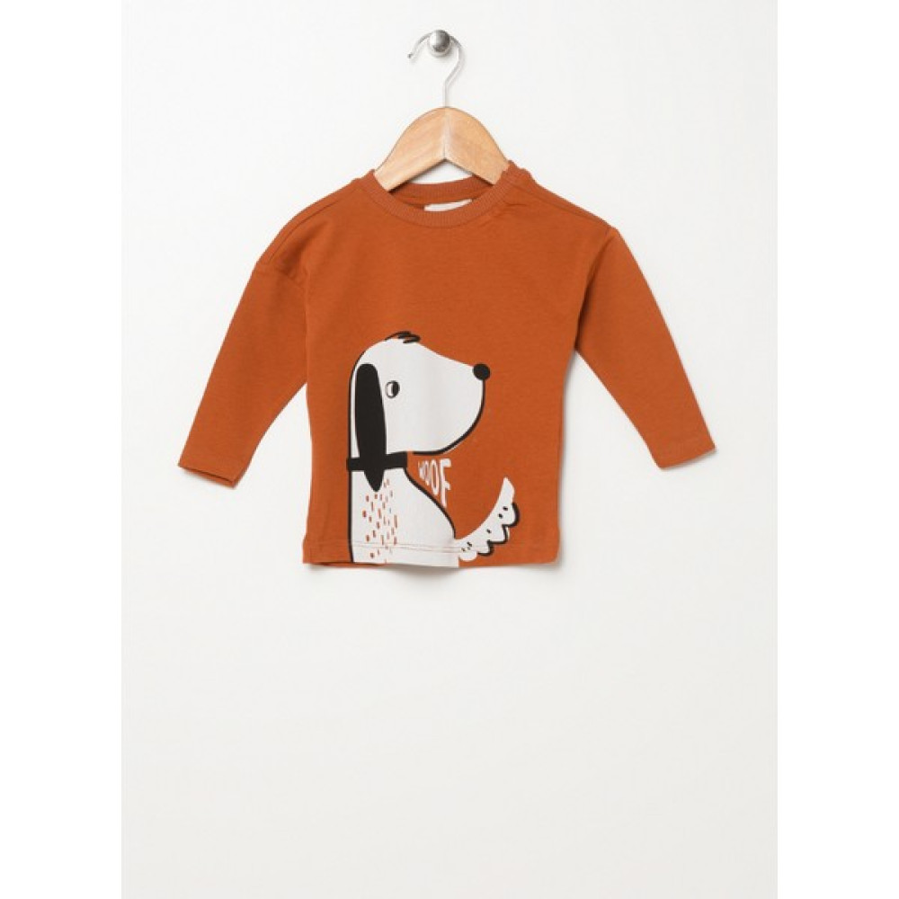 Mammaramma Baskılı Tarçın Bebek T-Shirt 22FWB-19 Erkek T-shirt Fiyatı