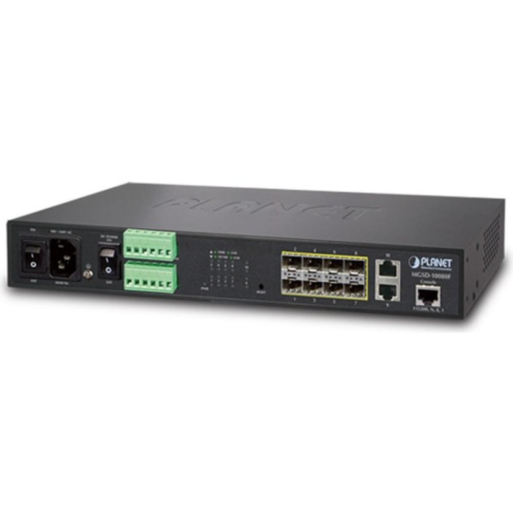 Managed Metro Ethernet Switch 8-Port 1000BASE-SX/LX/BX SFP/mini-GBIC yuva (Port-1 ile Port-8 arası),100Base-FX SFP uyumlu 2-Port 10/100/1000Base-T... Hub & Switch Fiyatı