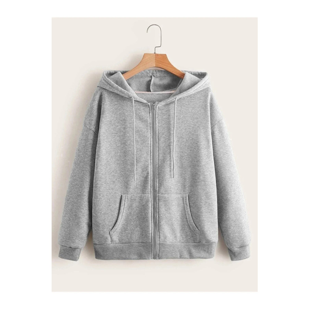 MANCY Unisex 2ip Örme Kumaş Kapüşonlu Oversize Baskısız Hırka M/L Beden Kadın Hırka Fiyatı