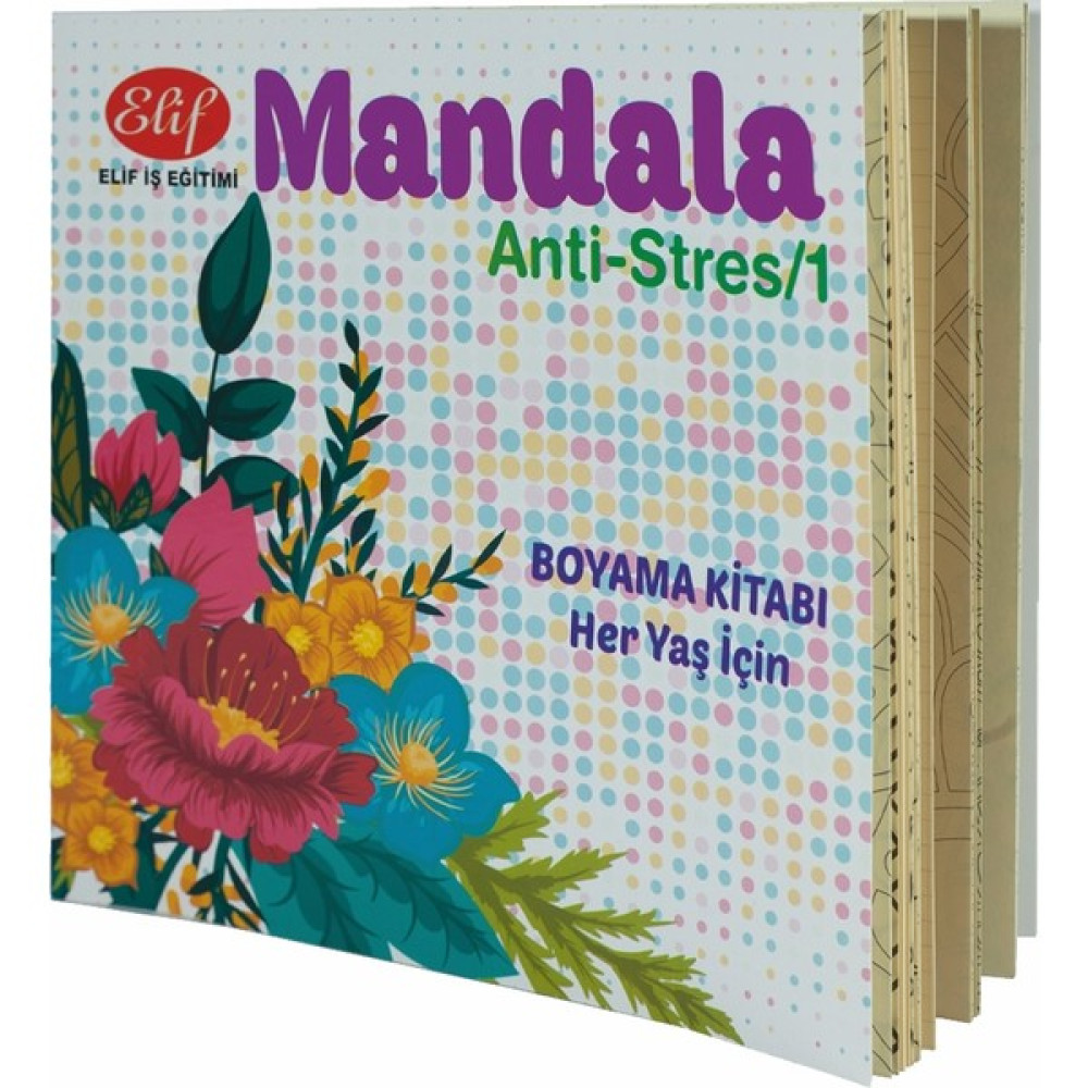 Mandala Boyama Kitabı Anti Stres 1 Aktivite & Eğitici Kitaplar Fiyatı