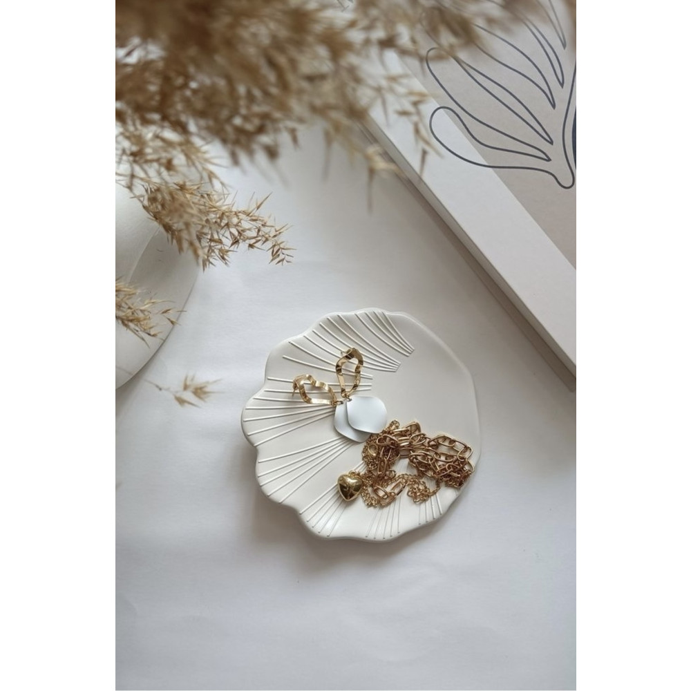 Mandalin Store Deniz Kabuğu Şeklinde Dekoratif Tabak Takı Tabağı Kase Fiyatı